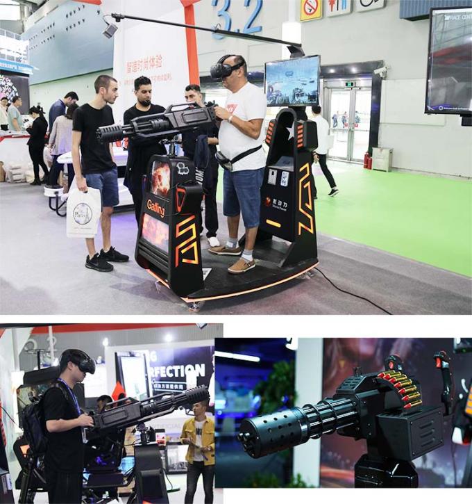 360 Degree 9d VR Shooting Games Immersive Gatling Gun Motion Simulator 1