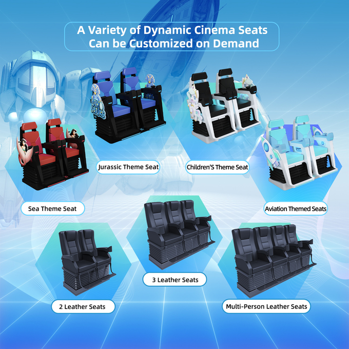Customized 7d 4d 5d Motion Cinema Simulator Chair With 6 Dof Electric Platform 5