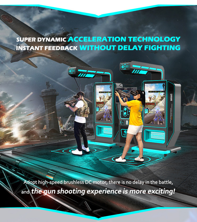 Shooting Machine Virtual Reality Gun Arcade Machine 2 Player Amusement Ride 9d Vr Simulator 2