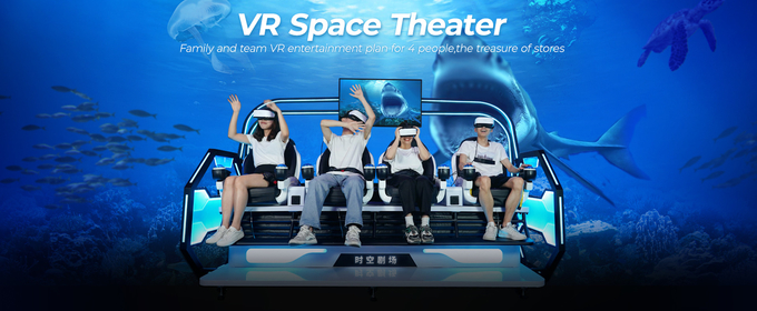 2.5kw Virtual Reality Roller Coaster Simulator 4 Seats 9D VR Cinema Space Theater 0