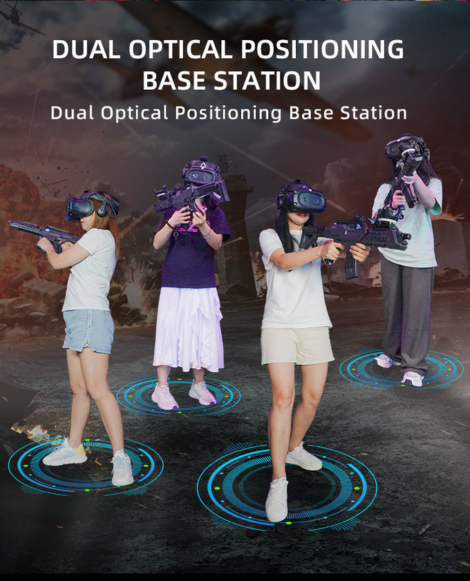 Fiberglass 9d Vr Shooting Simulator Room Walking Platform Virtual Reality Games Multiplayer 4