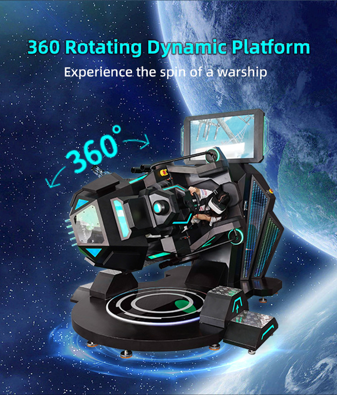 Interactive VR Shooting 360 Degree Flight VR Racing Simulator Cockpit Star Warship 2