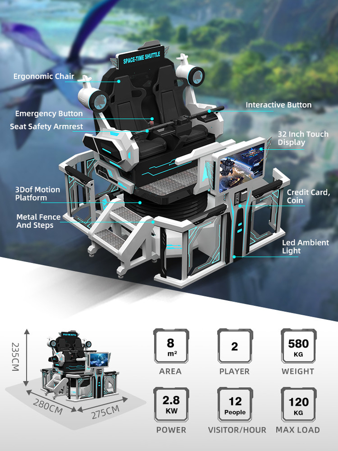 4d 8d 9d Virtual Reality Simulator Vr Game Machine Roller Coaster Vr Chair 2 Seater 1