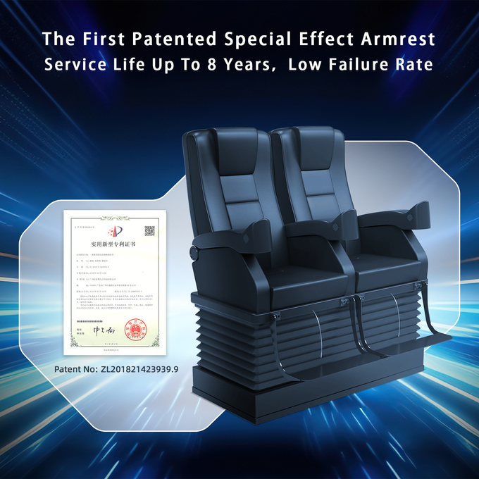 Customized 7d 4d 5d Motion Cinema Simulator Chair With 6 Dof Electric Platform 3