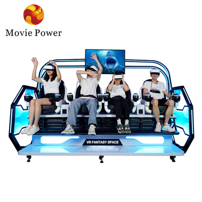 2.5kw Virtual Reality Roller Coaster Simulator 4 Seats 9D VR Cinema Space Theater