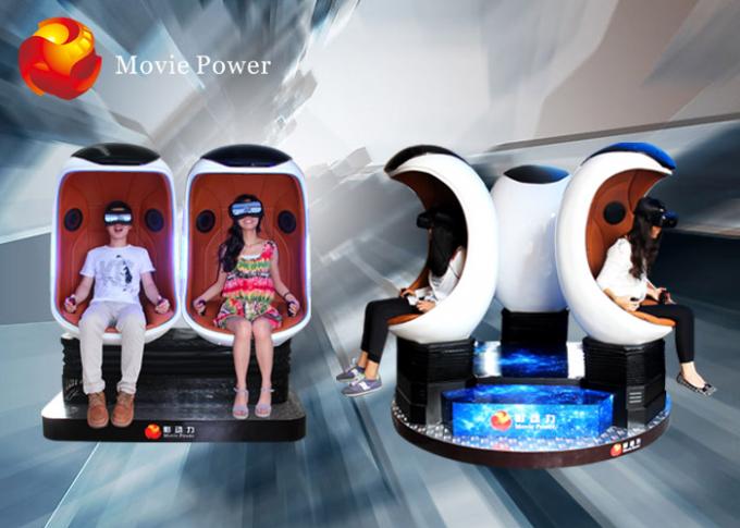 Electric Rotating 3 Seat 9D VR Movie Theatre Seating Interactive Simulator 0