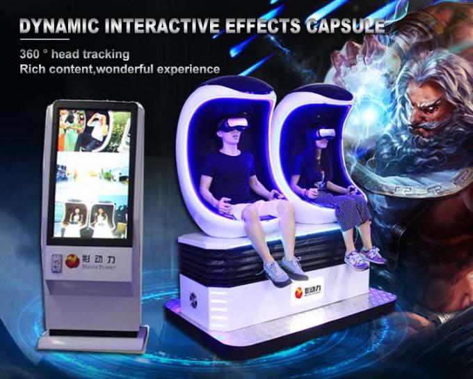 2 Seats VR Egg Cinema Simulator 9d Motion Rider Virtual Reality Roller Coaster Game 0