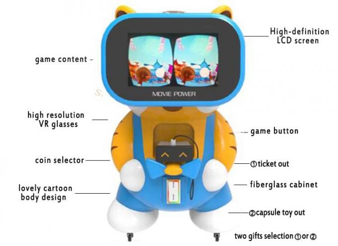 Kids Amusement 9D VR Cinema / Virtual Reality Simulator Coin Operated 0