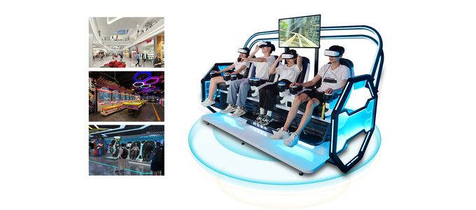 2.5kw Virtual Reality Roller Coaster Simulator 4 Seats 9D VR Cinema Space Theater 5