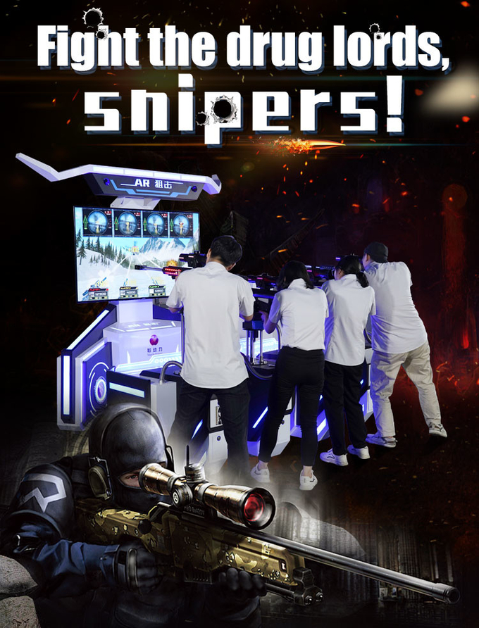 4 Players AR Sniper Coin Operated Arcade Game Machine Gun Shooting AR Gaming Equipment 0