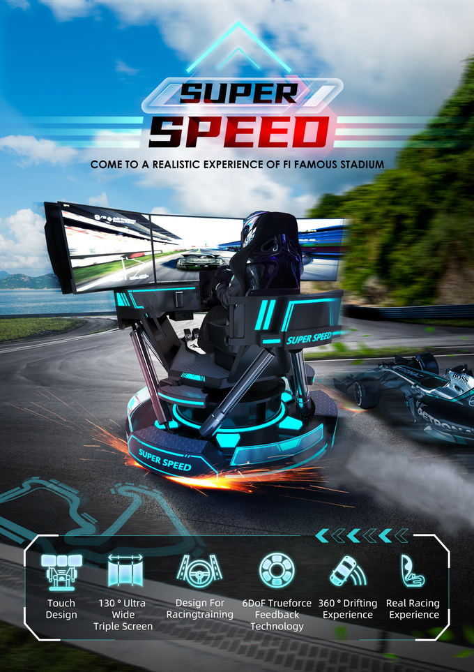 Coin Pusher VR Racing Simulator 9D VR Space Speed Racing Game Machine 3