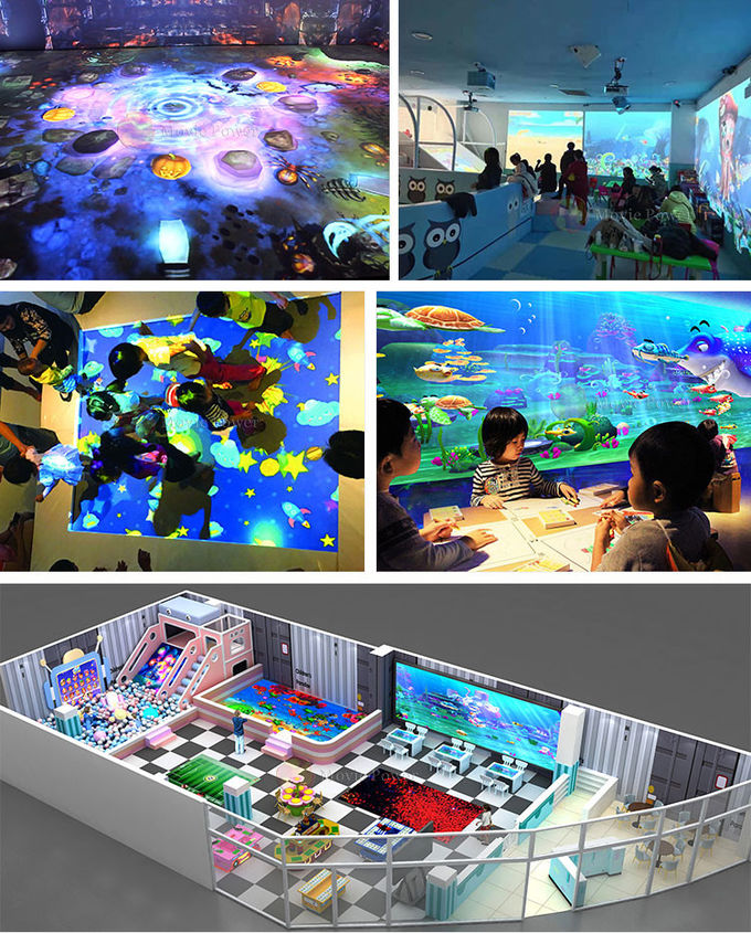 Children Playground Equipment 3d Projector Hologram Tunnel Interactive Motion Floor Games 0