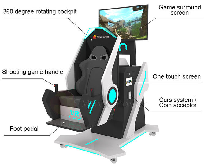 Amusement Park 360 Degree VR Roller Coaster Flight Simulator 2